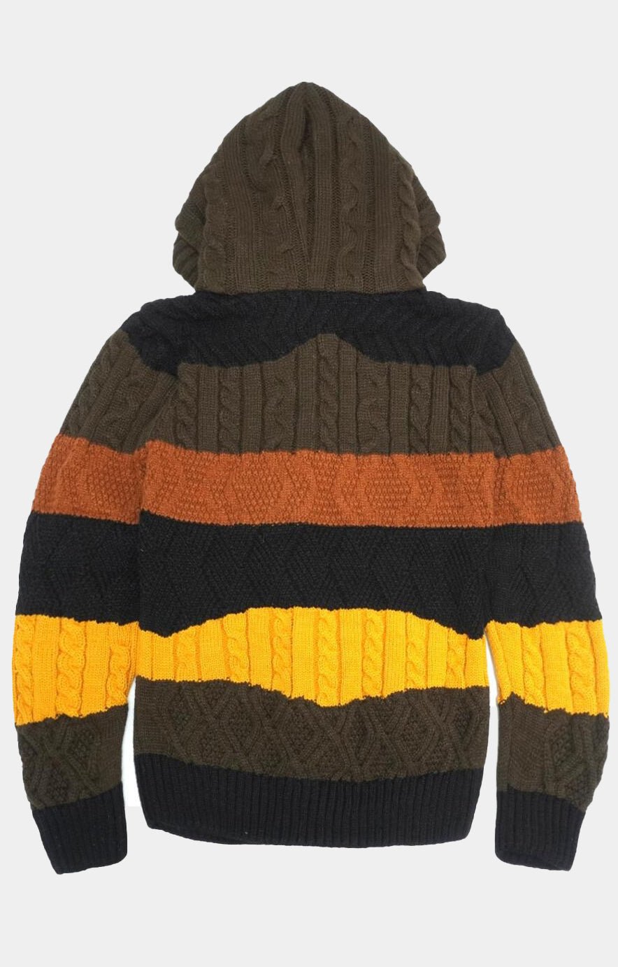 Makobi Enzo Multicolor Sweater - Black/Olive