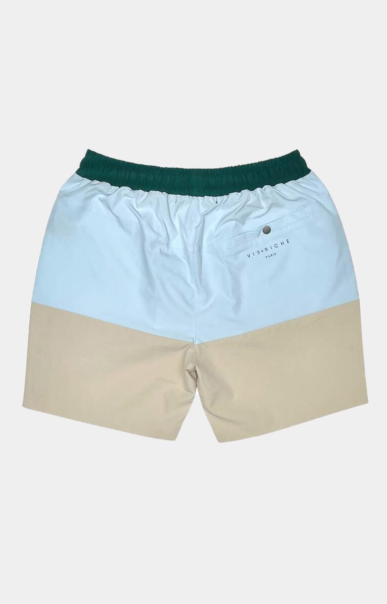 Vie Riche Wild Cowboy Shorts - Premium Cotton Cream/Light Blue