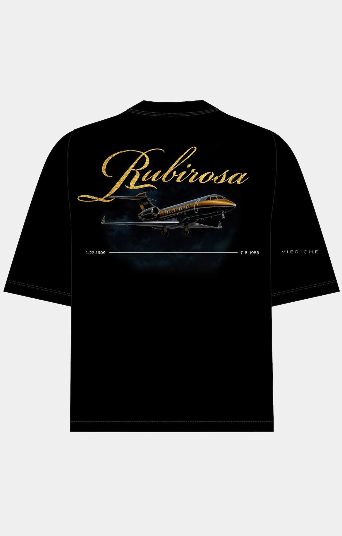 Vie Riche Rubirosa Jet -Black Oversized Tee