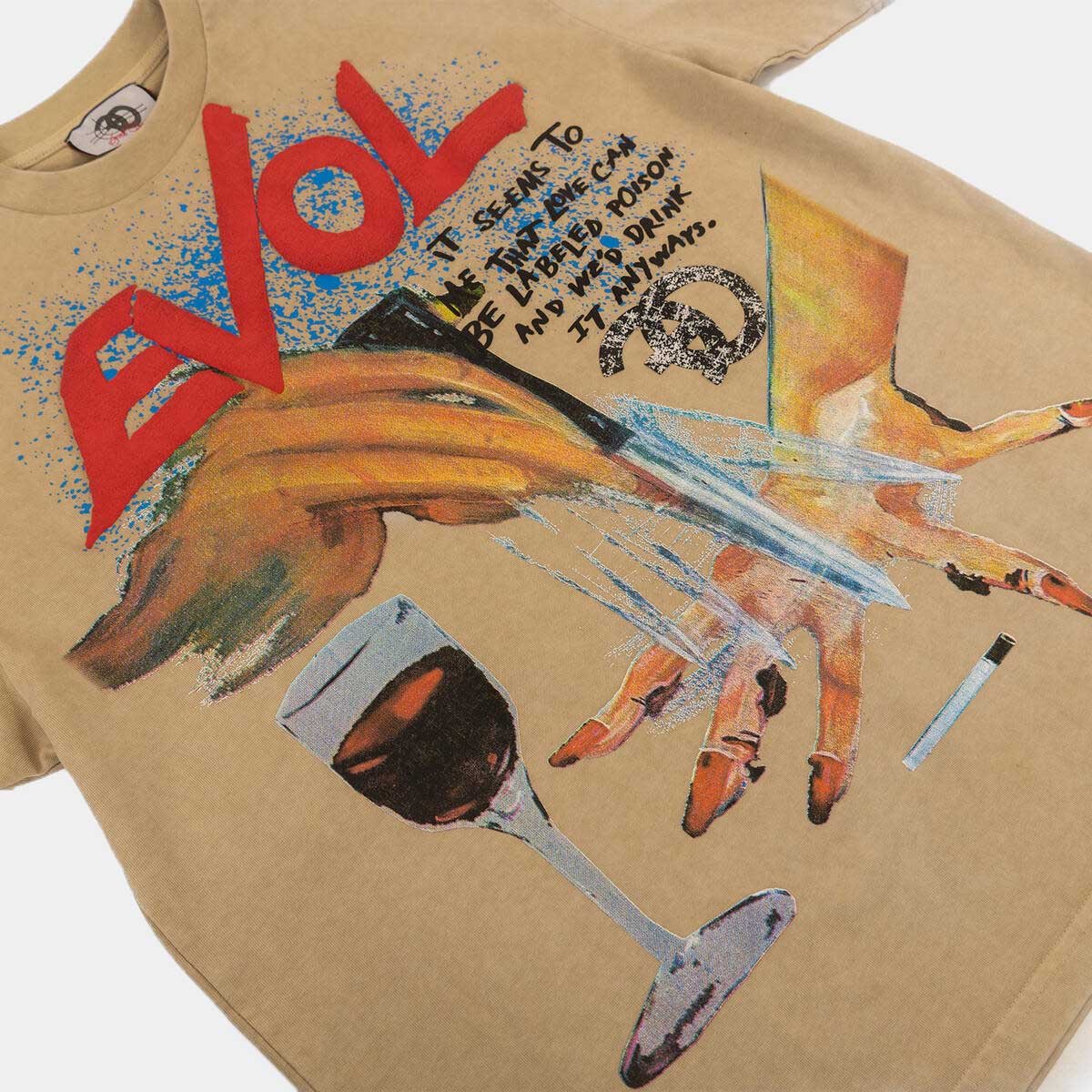 Frost Evol Oversized Heavyweight Box Tee - Beige/Khaki