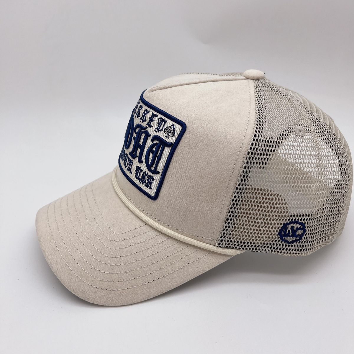 Goat Trucker Hat - Cream (Suede)