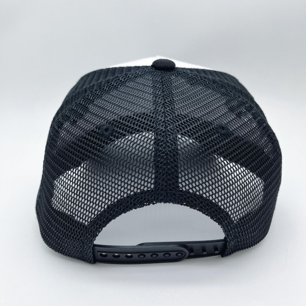 Goat Trucker Hat - White/Black (Suede)