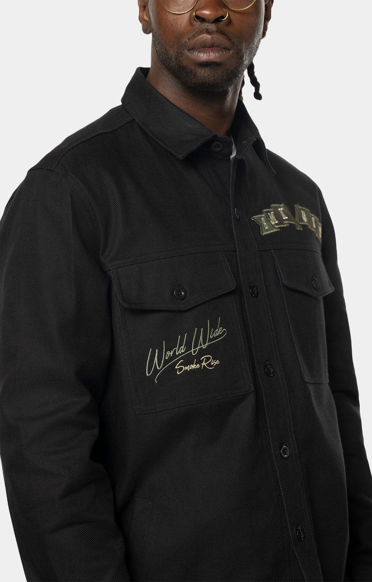 Smoke Rise Tree Camo Patch Over Shirt - Black