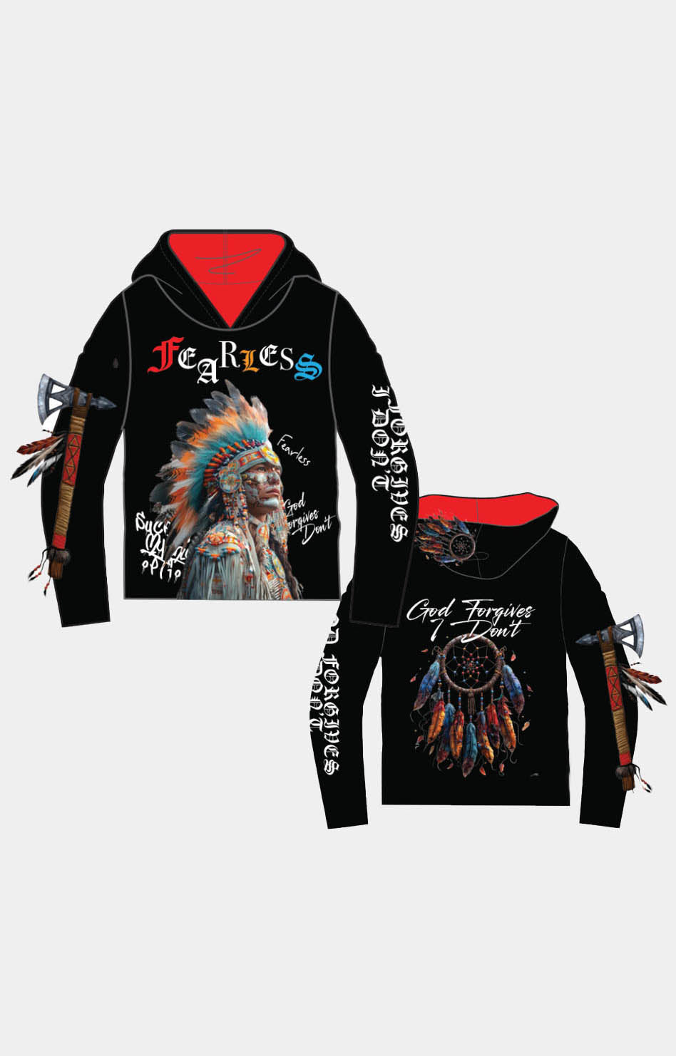 MEN'S HEAVY TAPESTRY HOODIE - BLACK
