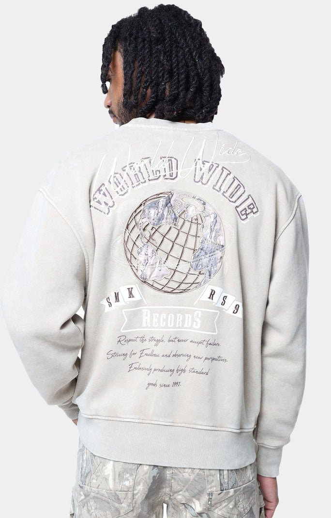Smoke Rise Graphic Crewneck Sweatshirt - Beige