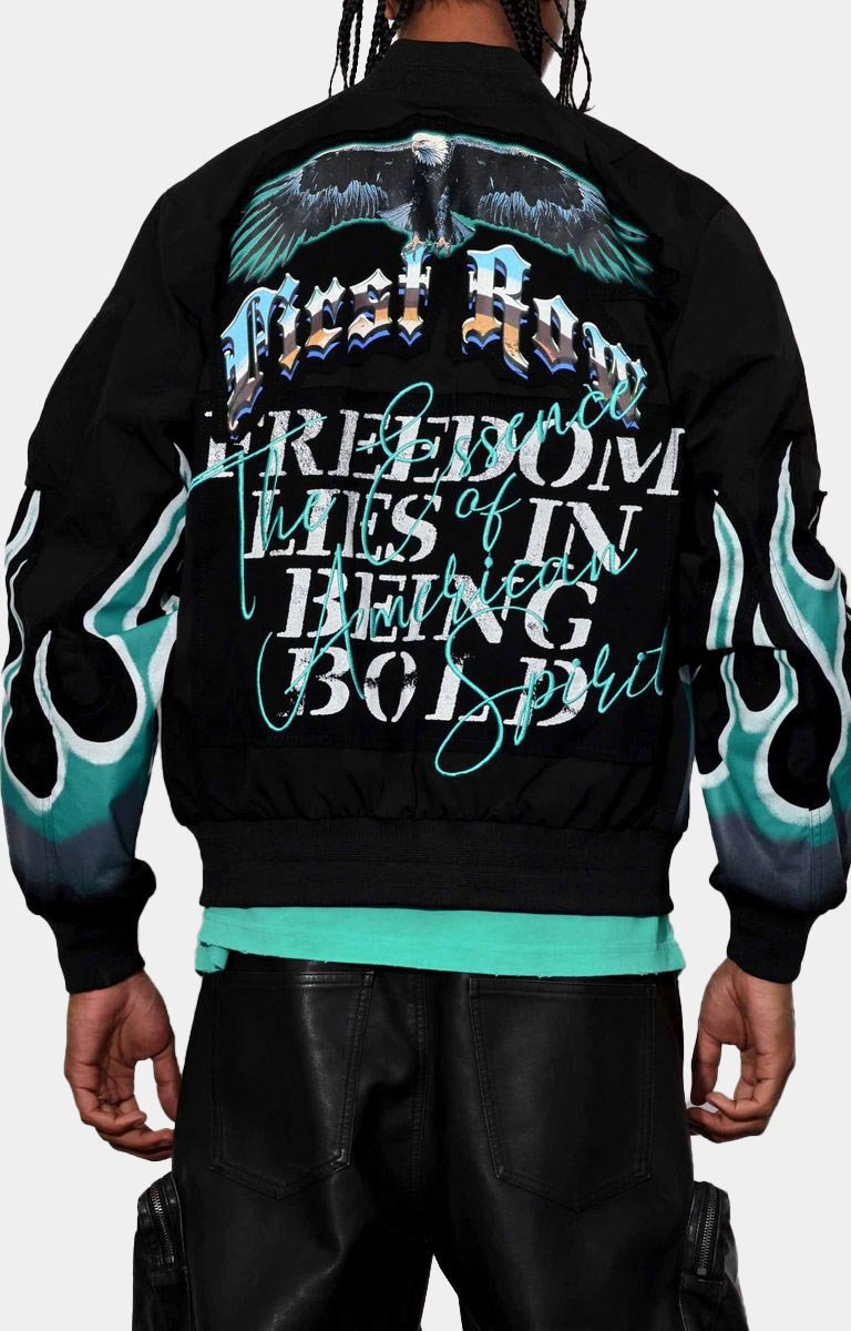 First Row Flame Jacket back