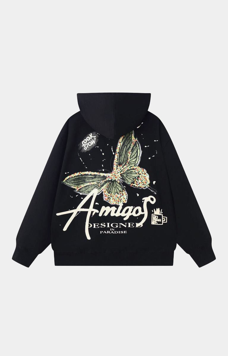 Black Label Amigos Heavy Cotton - Black Hoodie