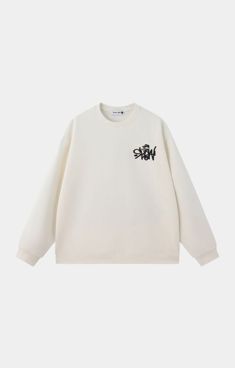 Black Label Slow Cream Crewneck Sweatshirt - Offwhite/Cream