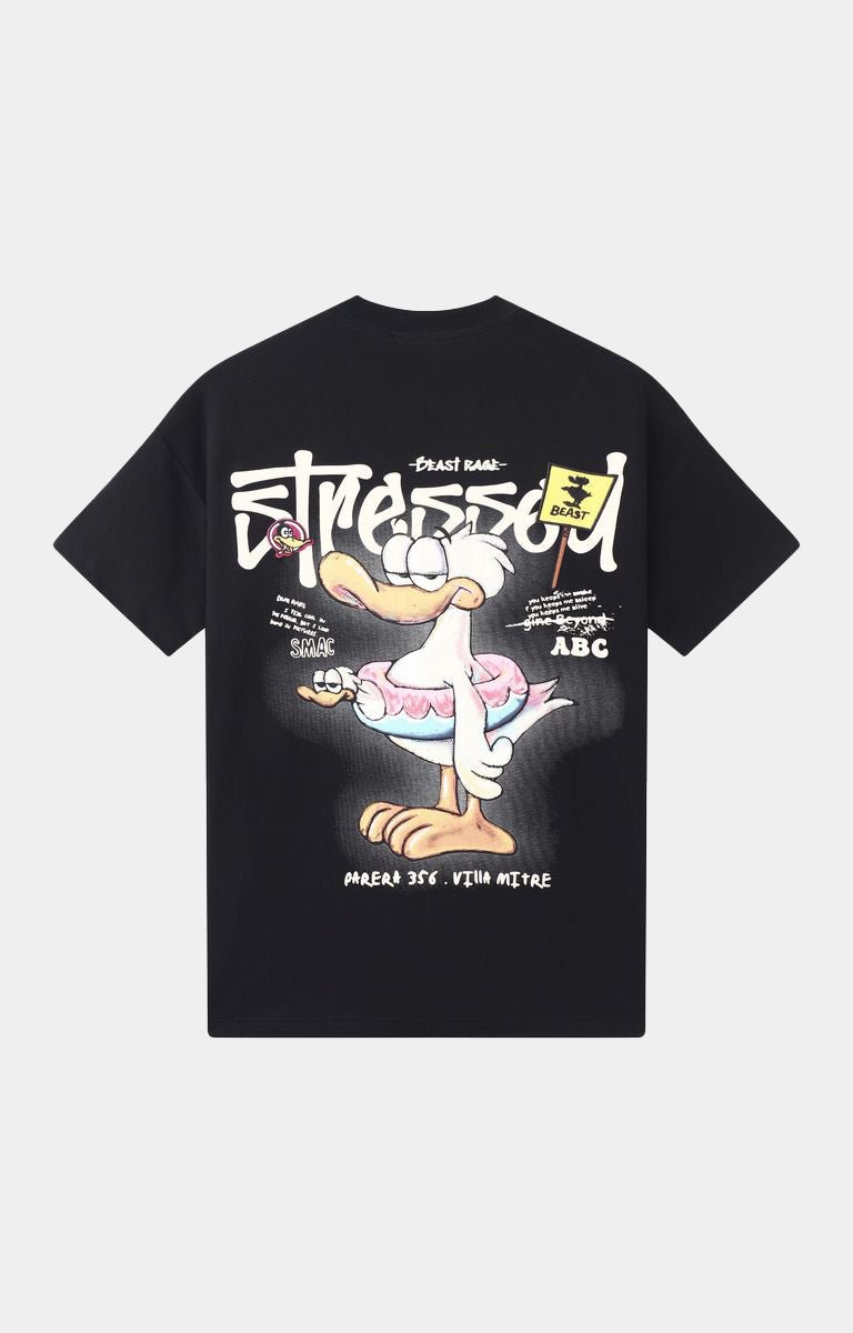 Black Label Stressed Graphic Tee - Black