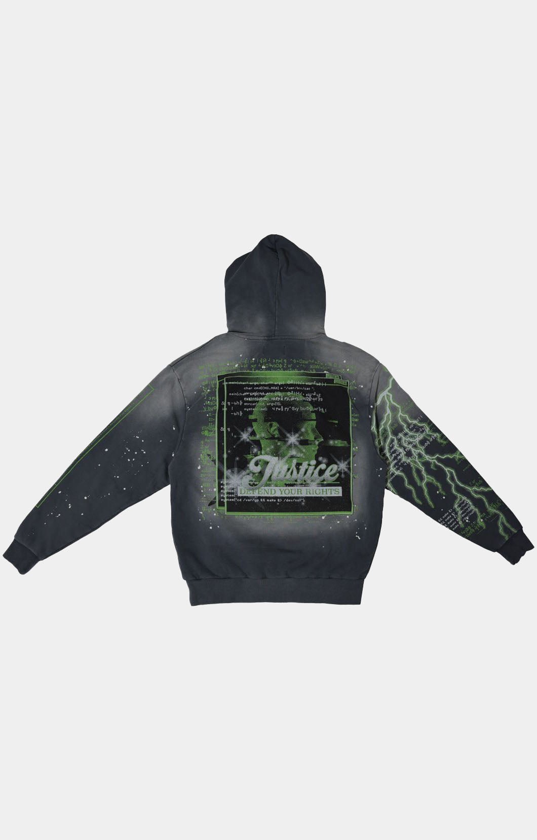 First Row Grey Hoodie back 2