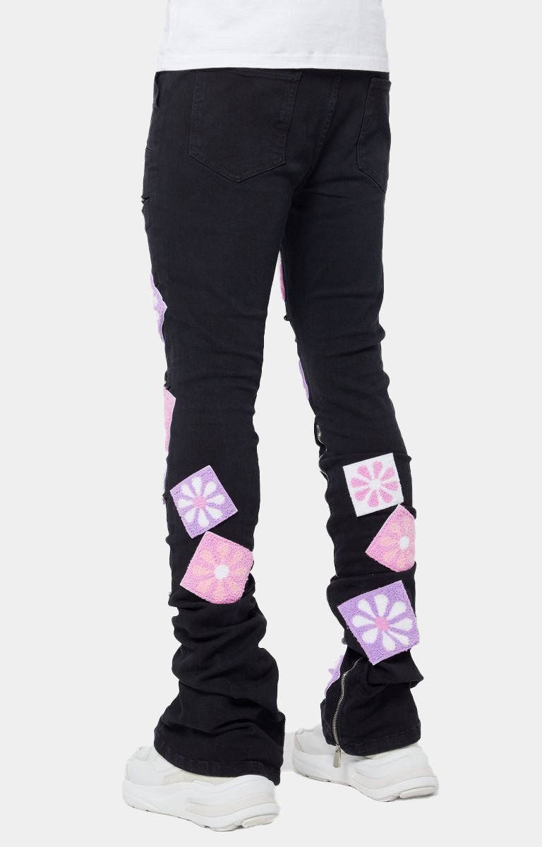 Guapi Obsidian Black Flowers Denim V2