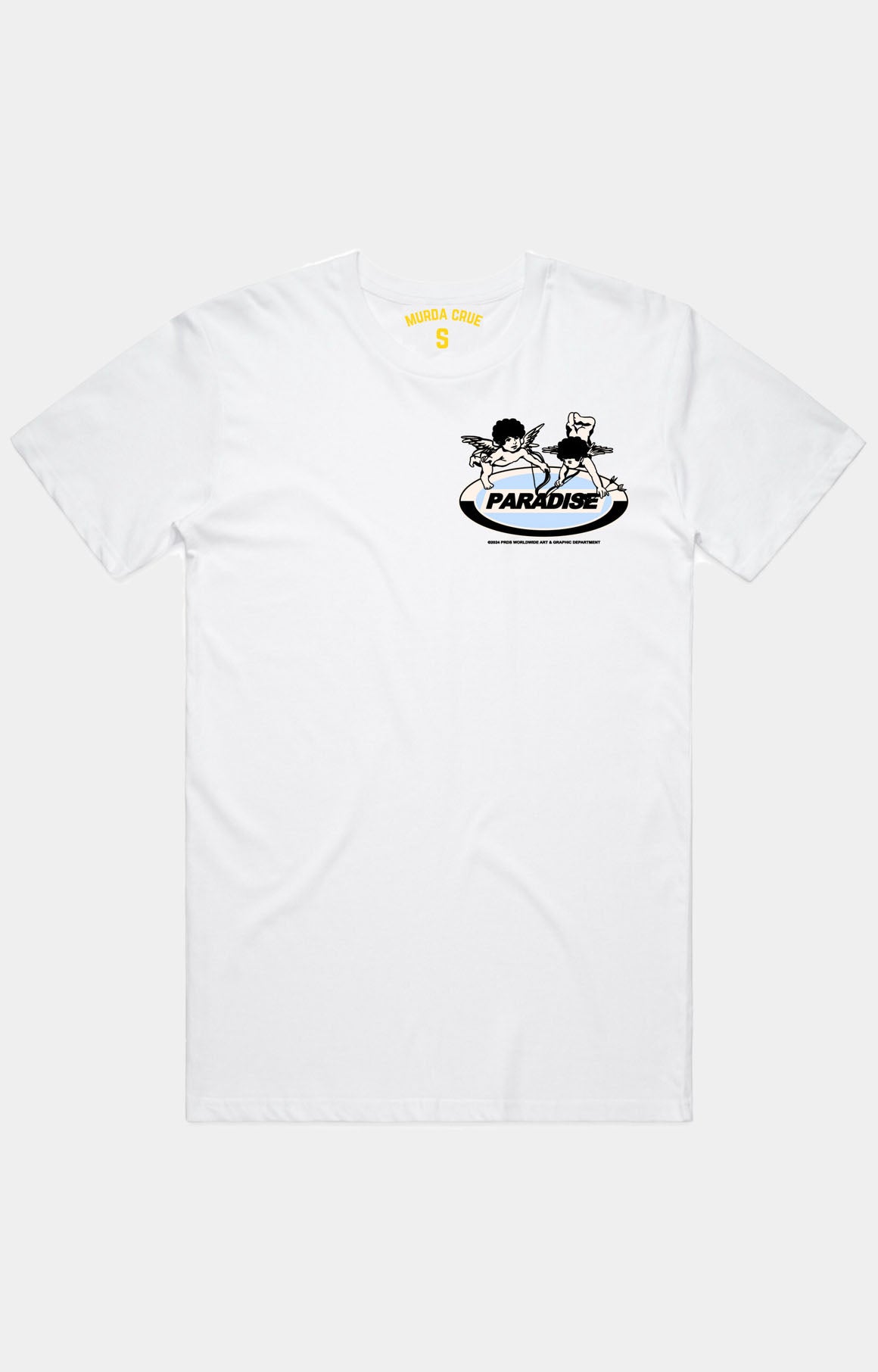 Murda Crue Paradise Angel - White Graphic Tee