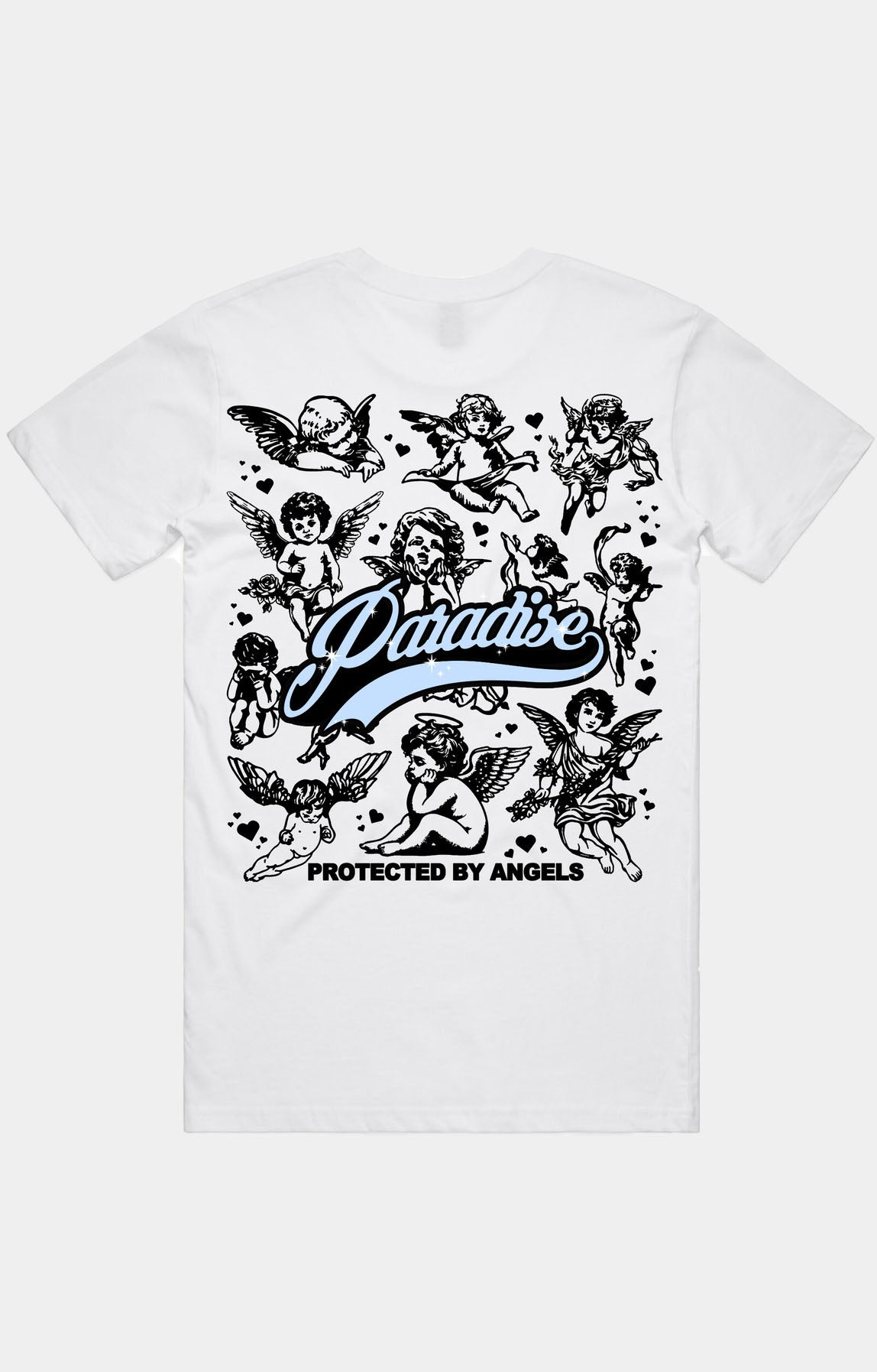 Murda Crue Paradise Angel - White Graphic Tee