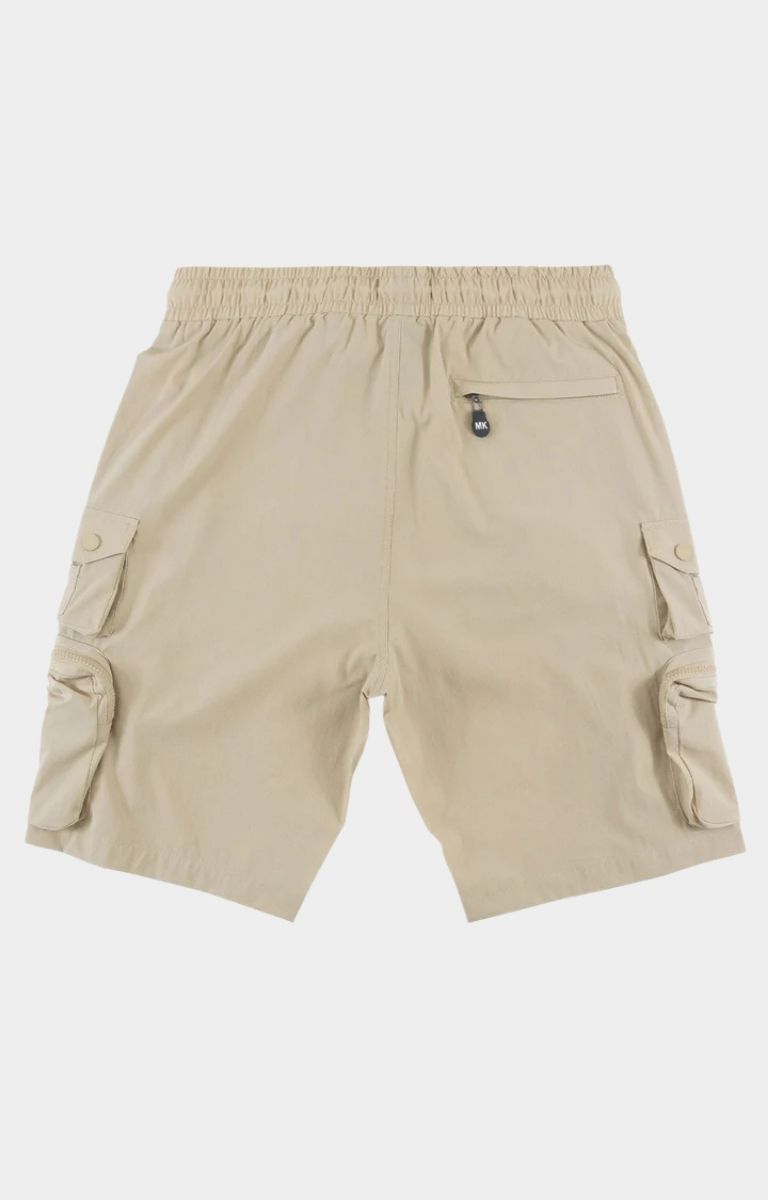 NYLON CARGO SHORTS - KHAKI