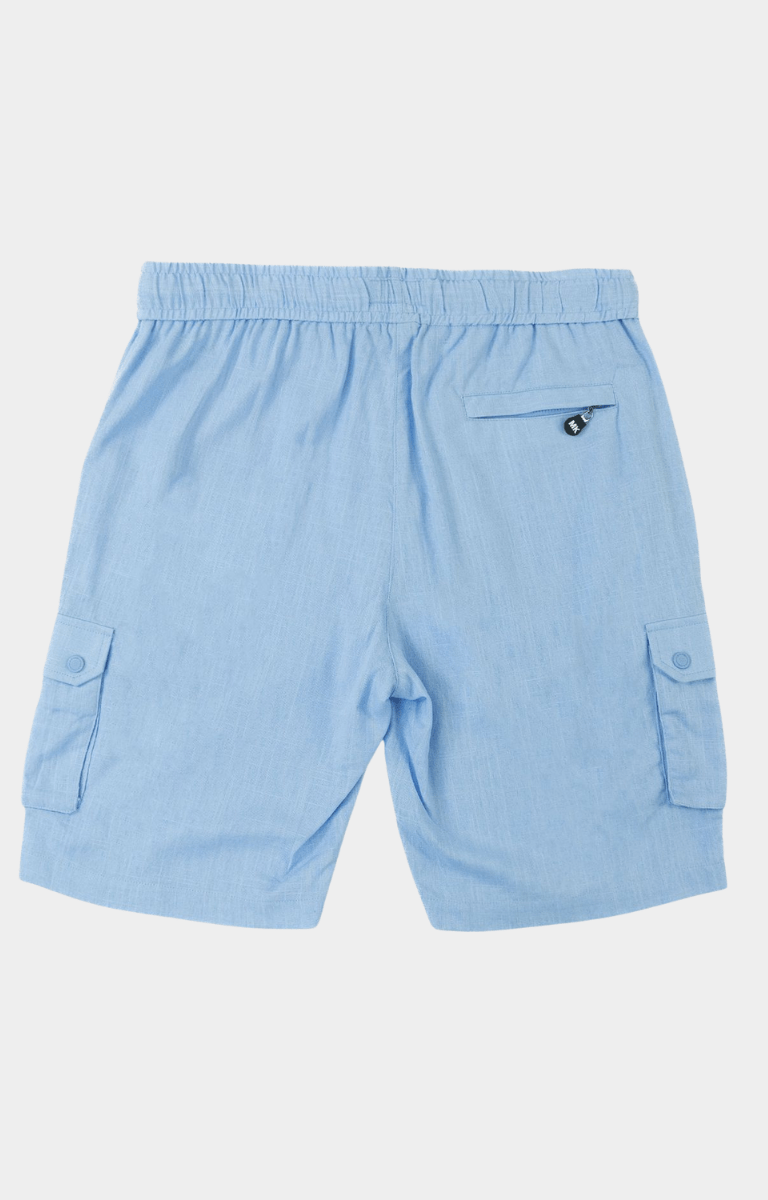 Makobi Levonia Linen Shorts - Big and Tall Blue