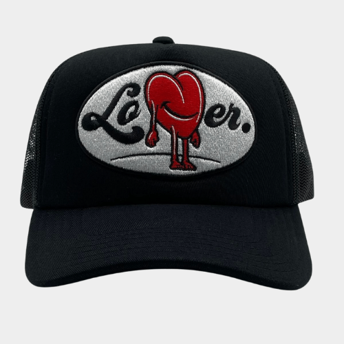 Lover Trucker Snapback Hat - Black