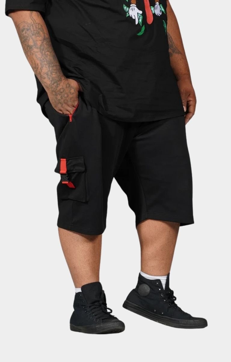 Makobi Tech Fleece Cargo Shorts - Black