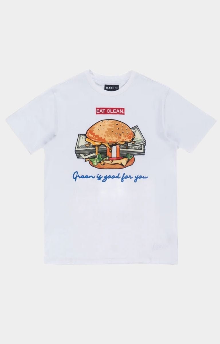 Makobi Vegan Burger Shirt - White