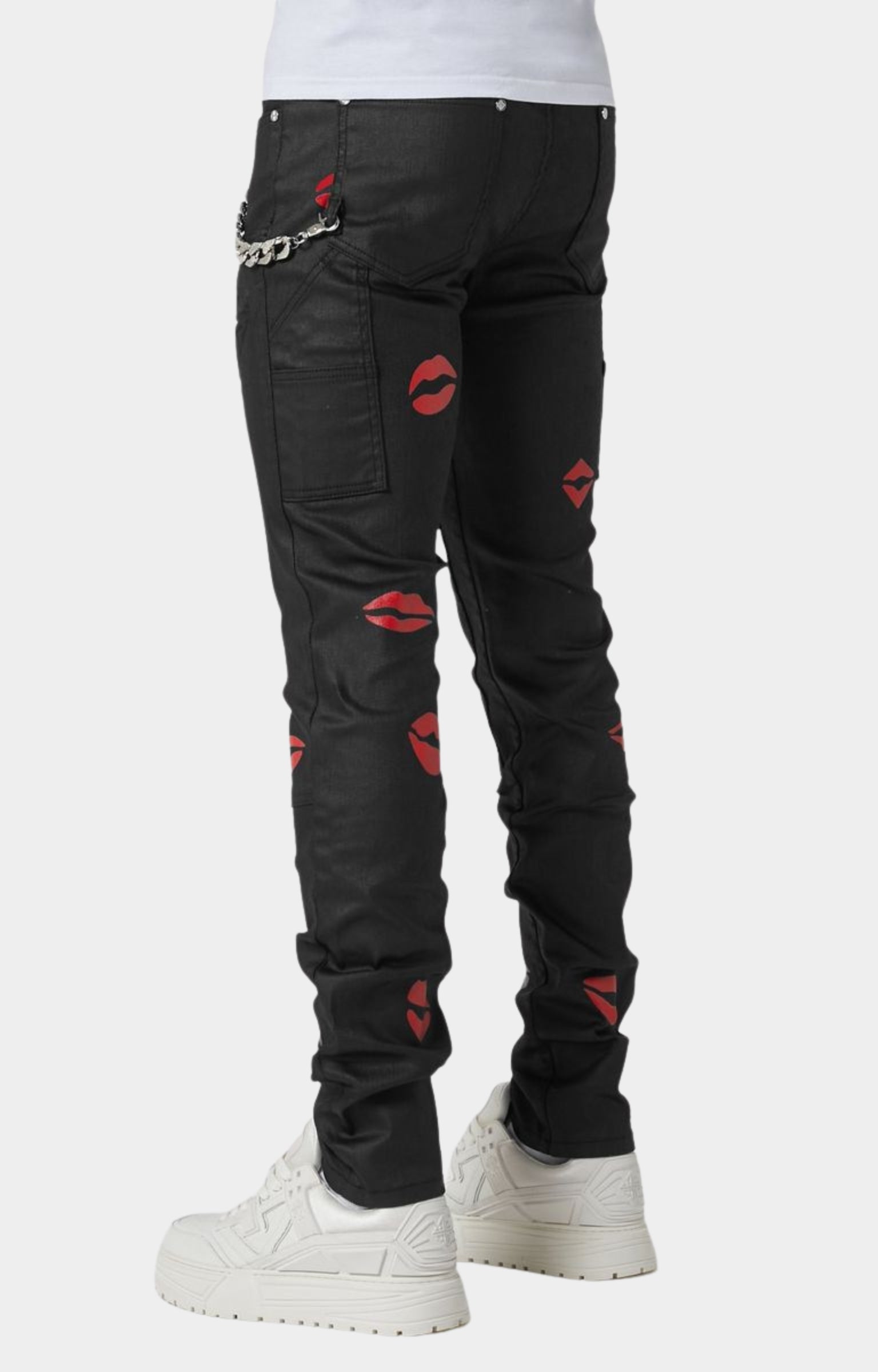 Guapi Waxed Kiss Chain Denim - Black