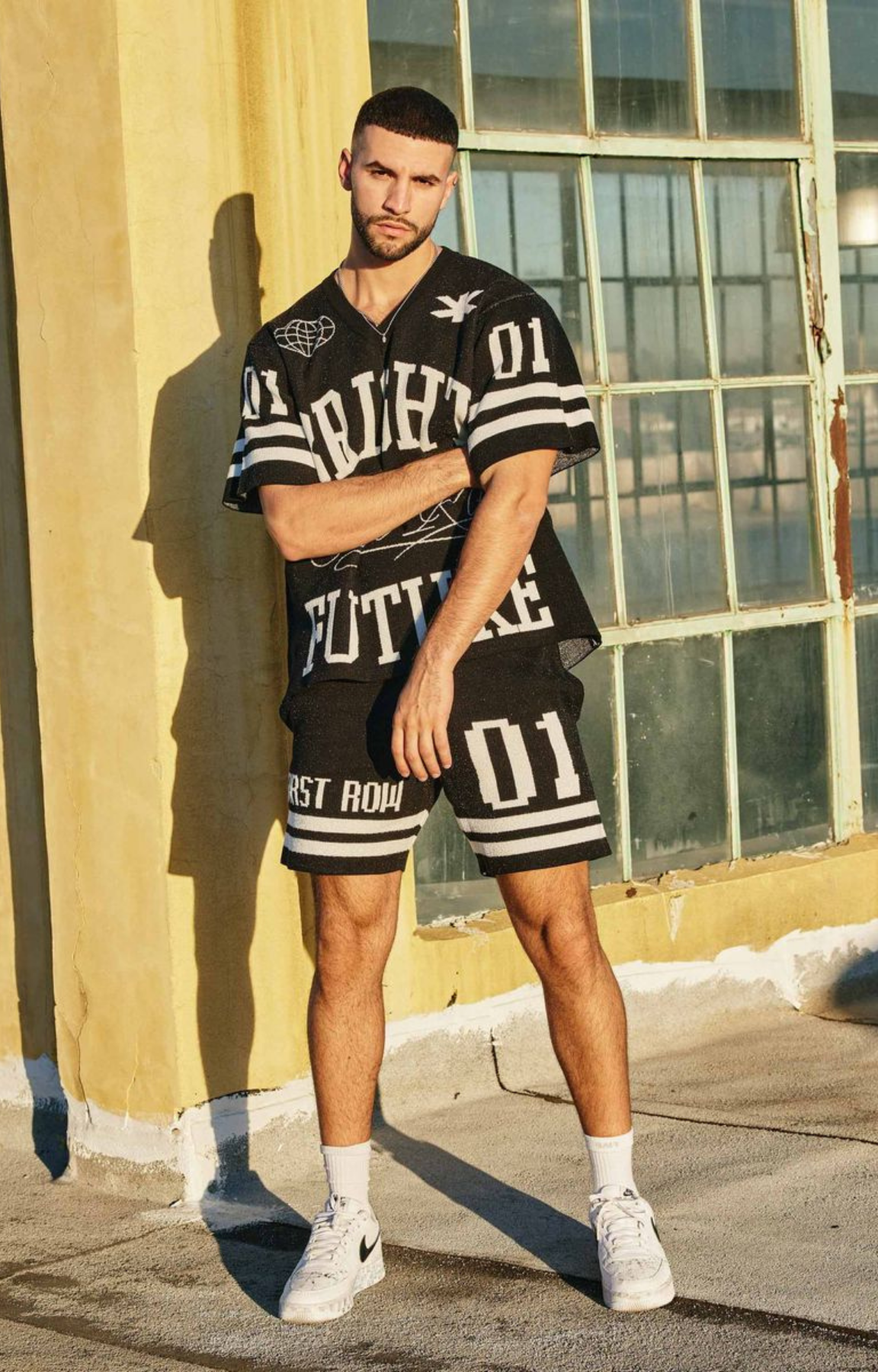 Bright Future Varsity Jacquard Knit Shorts