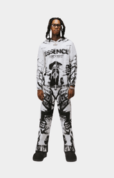 Essence Graveyard Mohair Sweatpants - White/Black