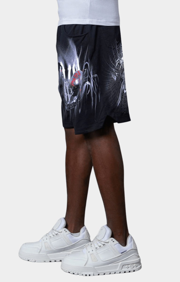 Pain Lab Nefertiti Graphic Shorts - Black