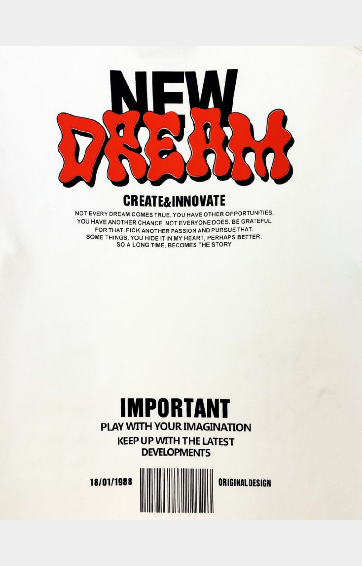 Dream Short Sleeve 3D Graphic Tee