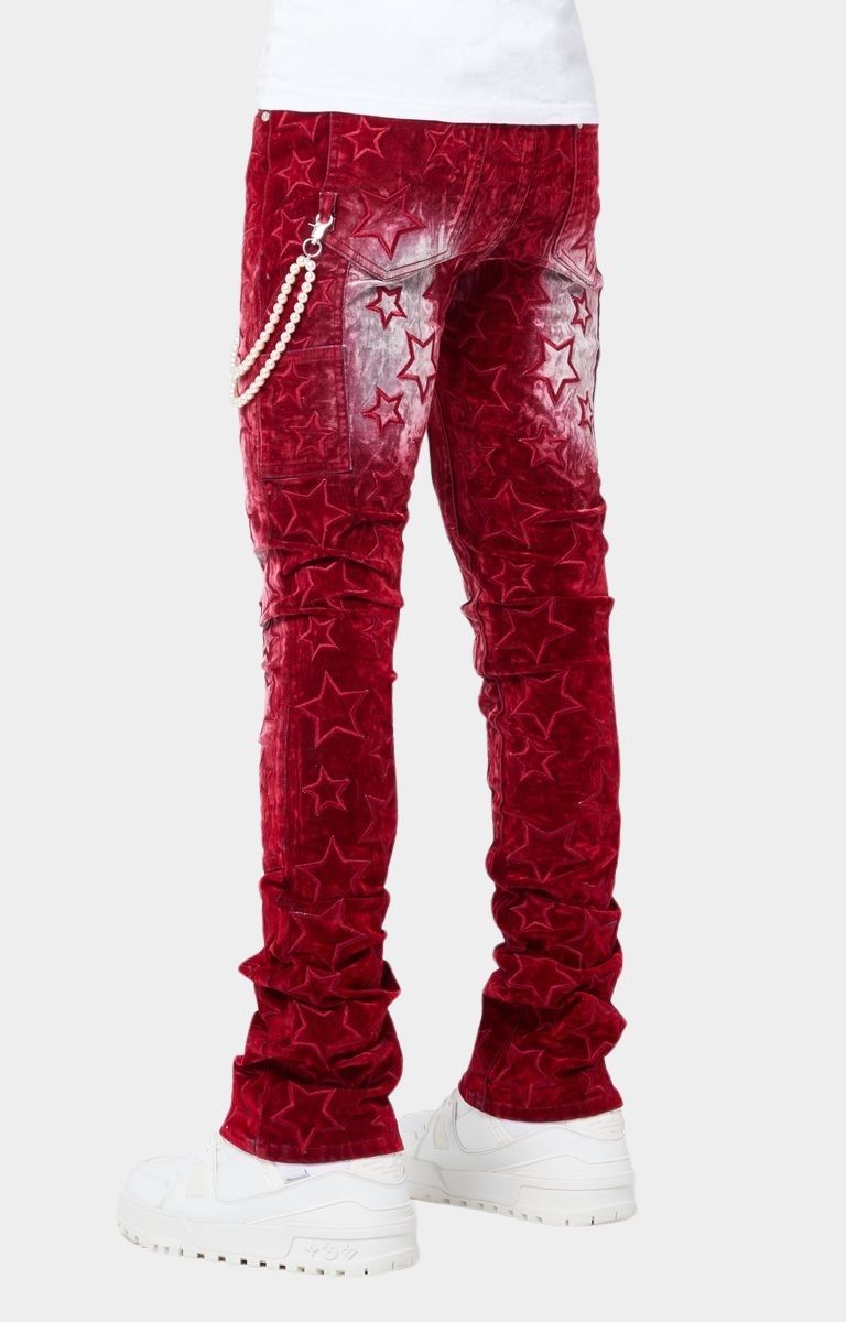 Guapi Velvet Red Stars Denim