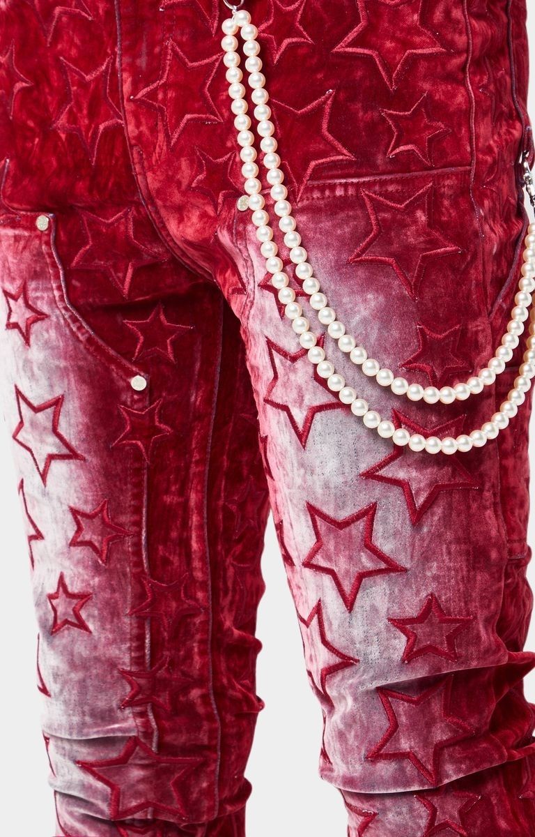 Guapi Velvet Red Stars Denim
