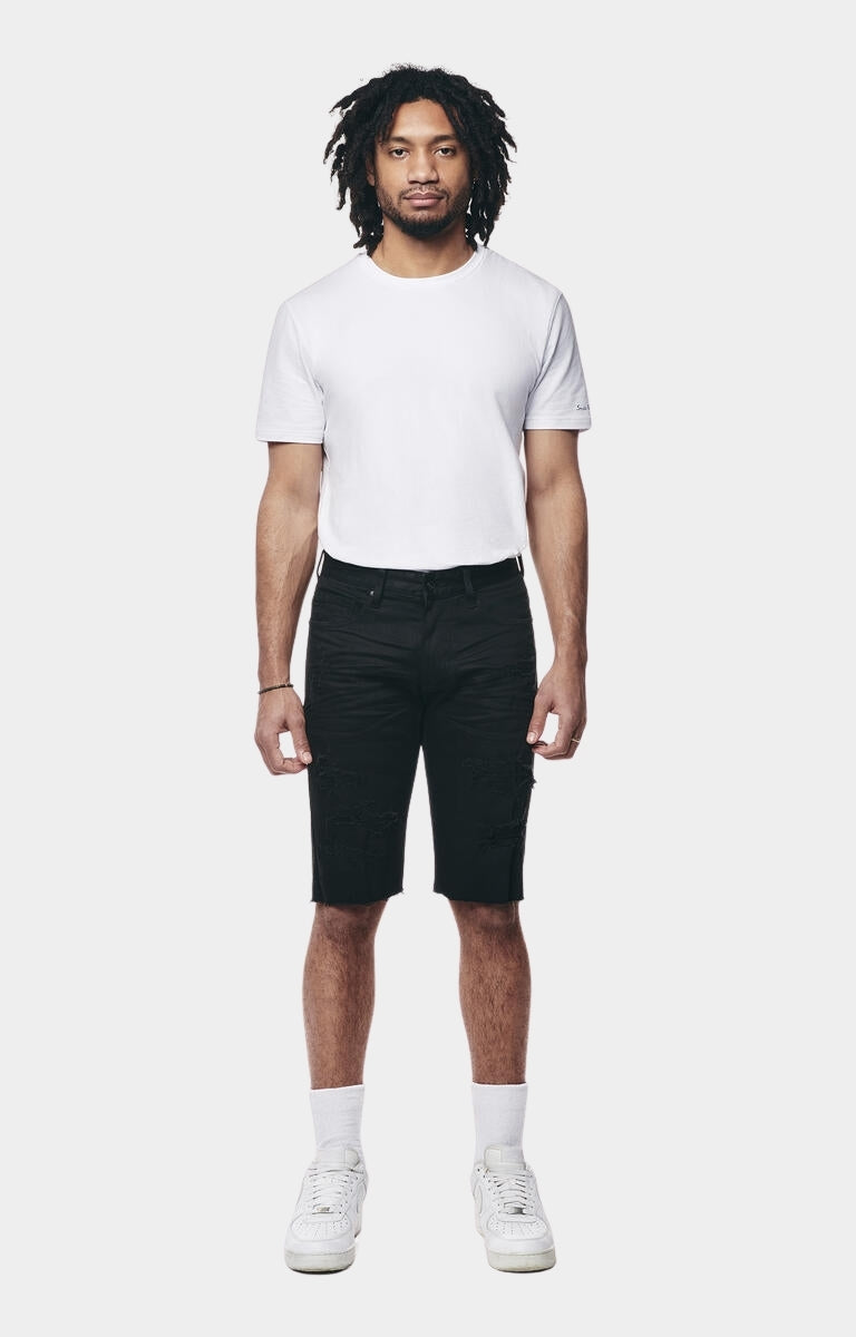Smoke Rise 'Essential' Denim Shorts (Jet Black)