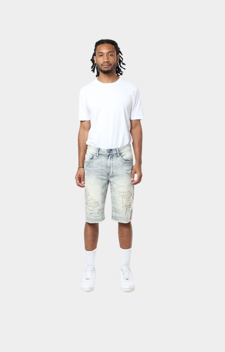 Smoke Rise 'Essential' Denim Shorts (ALPINE BLUE)