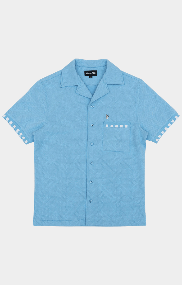 Makobi Bianchi Jacquard Shirt - Blue