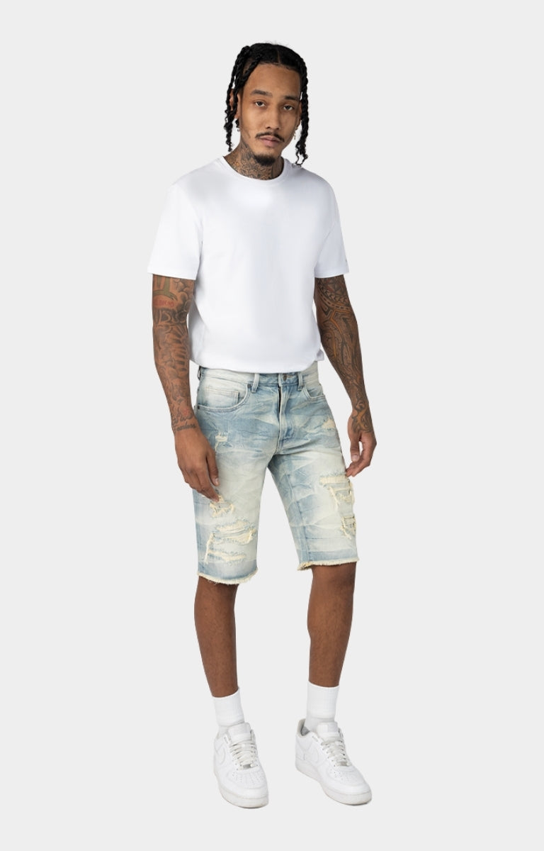 Smoke Rise 'Essential' Denim Shorts (SEVILLE BLUE)