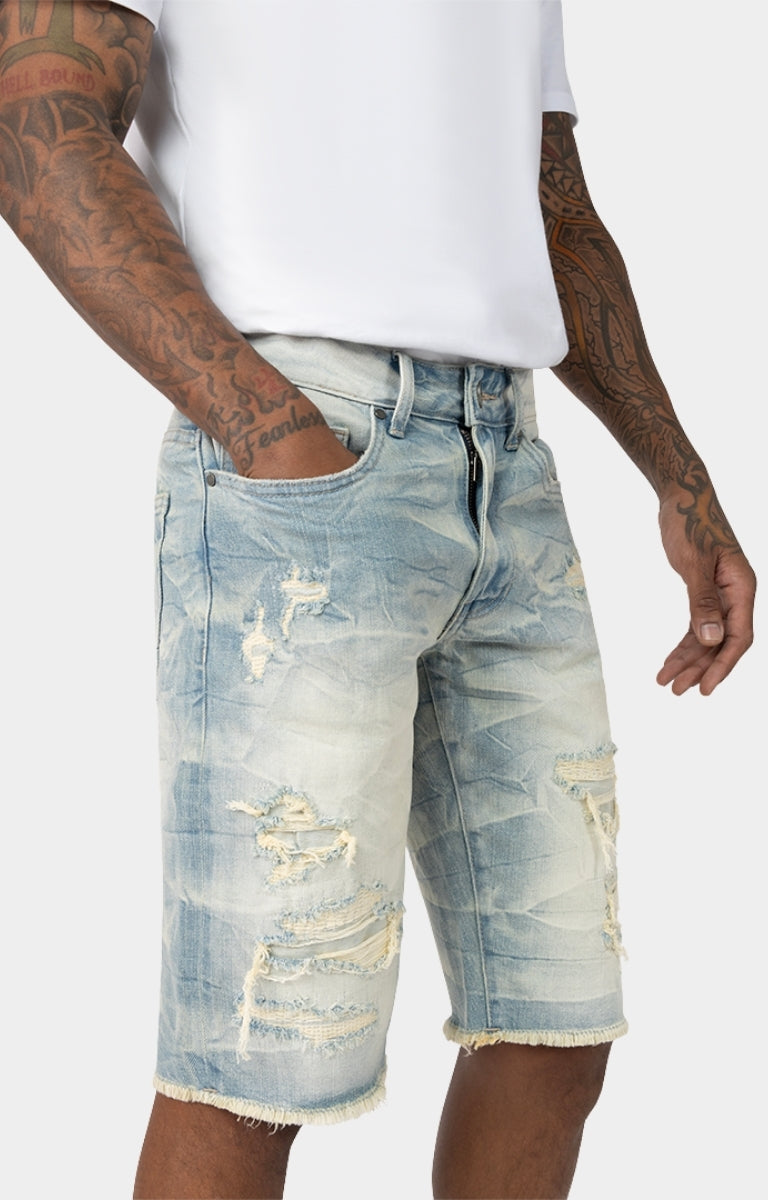 Smoke Rise 'Essential' Denim Shorts (SEVILLE BLUE)