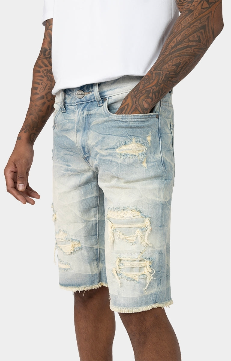 Smoke Rise 'Essential' Denim Shorts (SEVILLE BLUE)