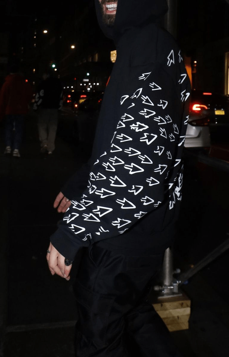 Red Letters Clickbait Hoodie model 2