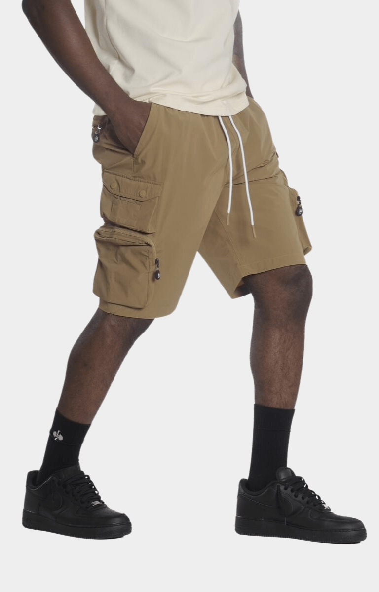 Makobi Colton Nylon Cargo Shorts - Mocha