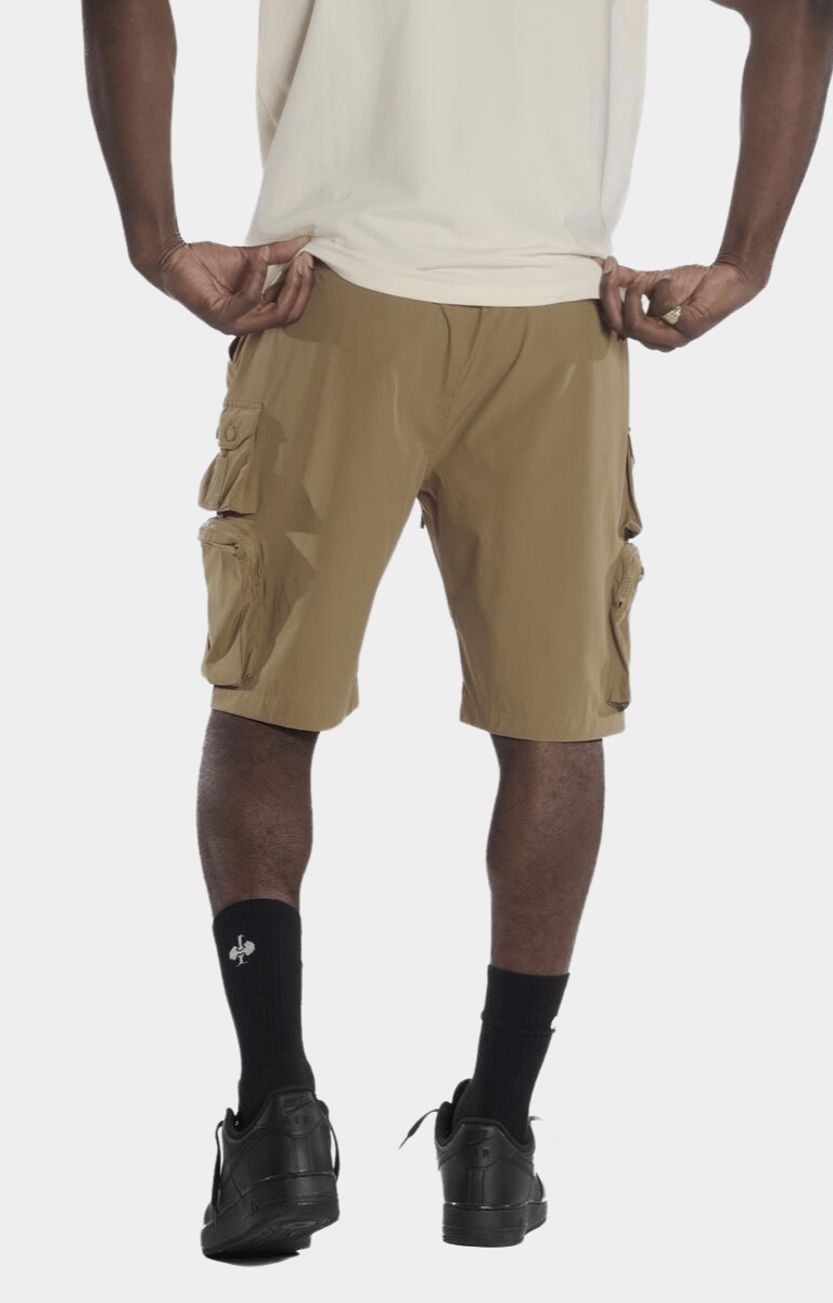 Makobi Colton Nylon Cargo Shorts - Mocha