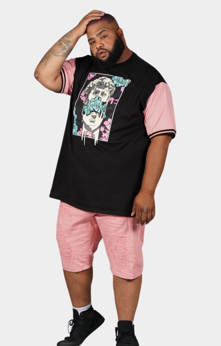 Makobi David Tee - Black/Salmon