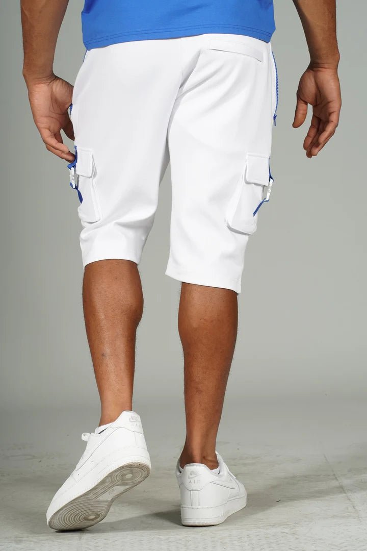 Makobi Tech Fleece Cargo Shorts - White