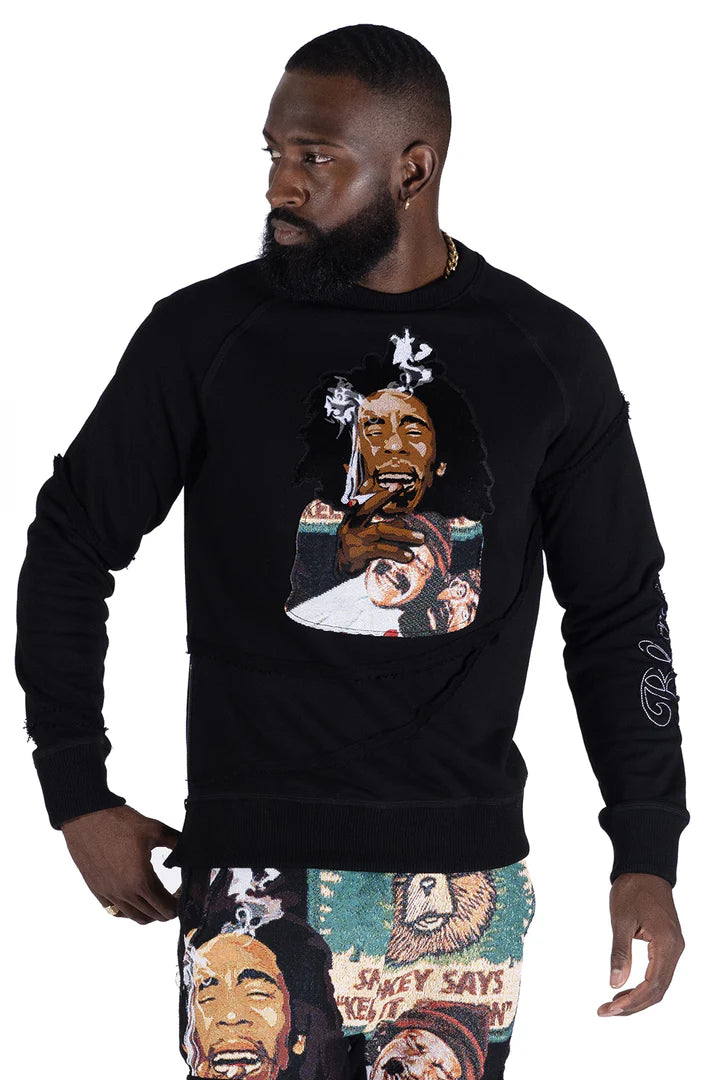 BLOW TAPESTRY CREWNECK SWEATSHIRT