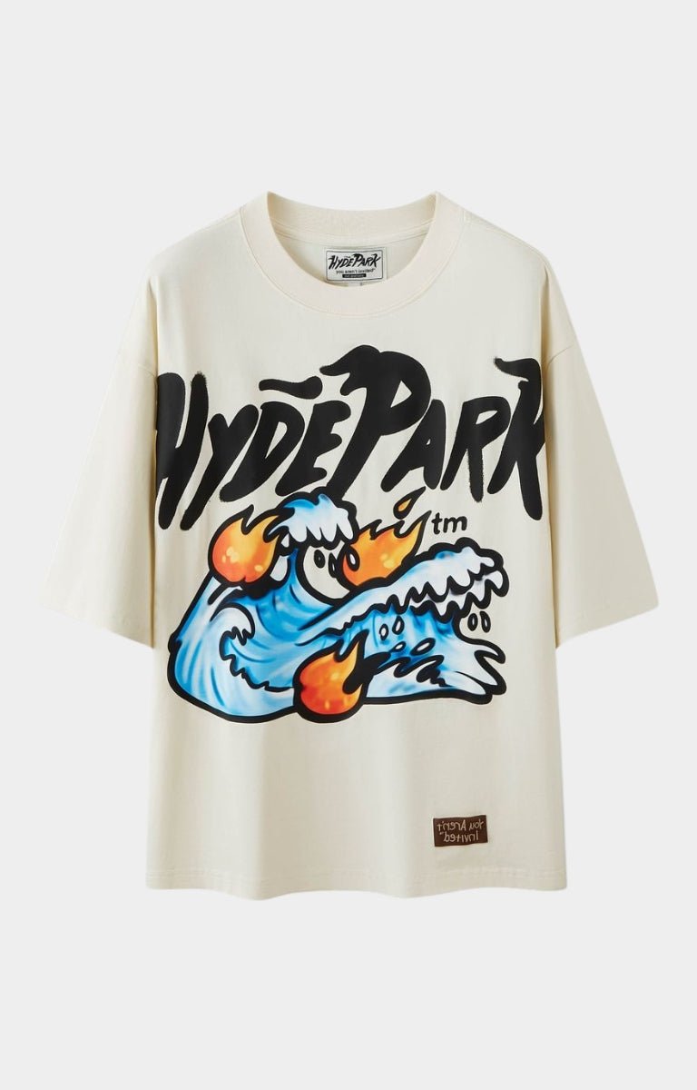 Hyde Park Tsunami Weekend Tee – Off White | Oversized