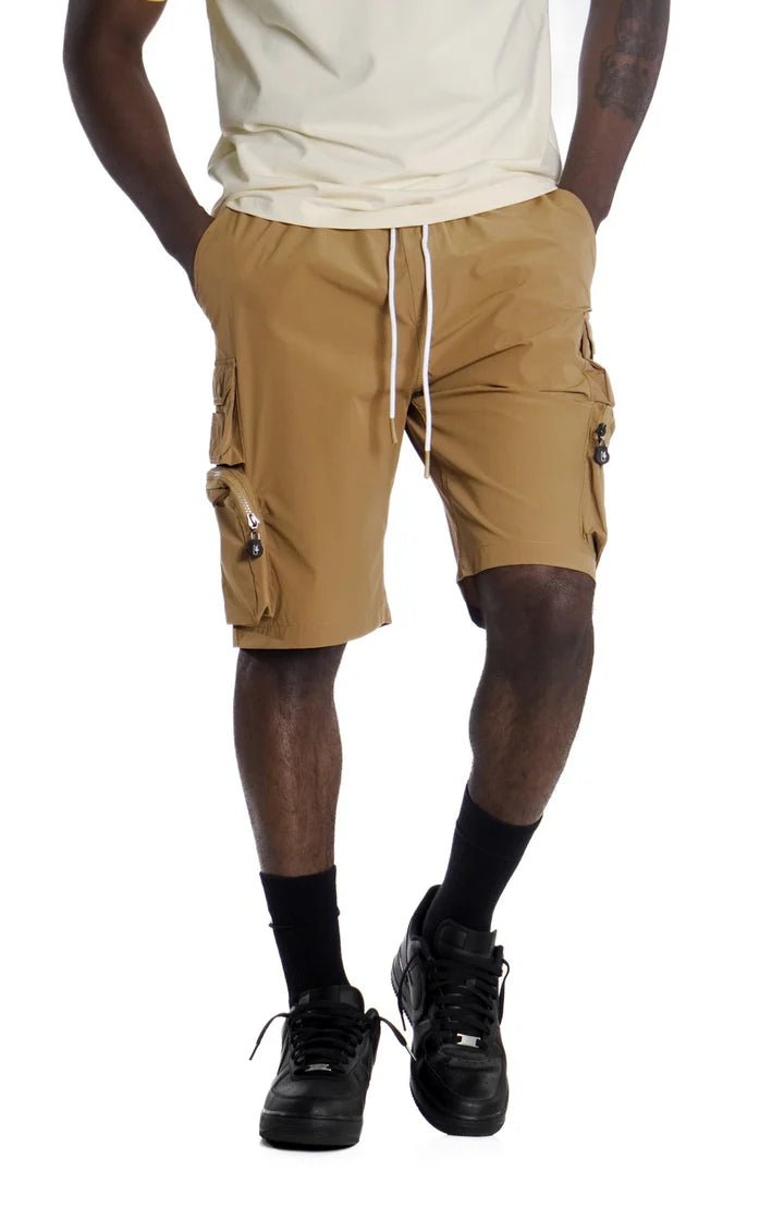 Makobi Colton Nylon Cargo Shorts - Mocha