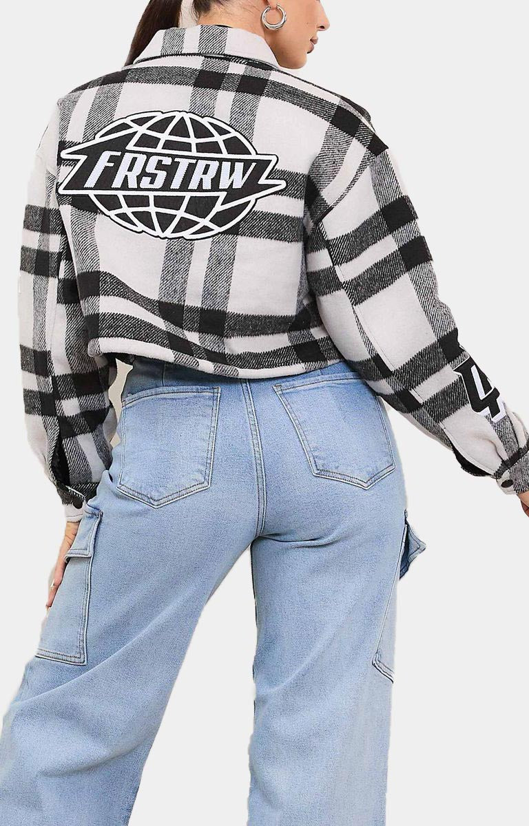 First Row - All Over Logo Multi Patches Shacket