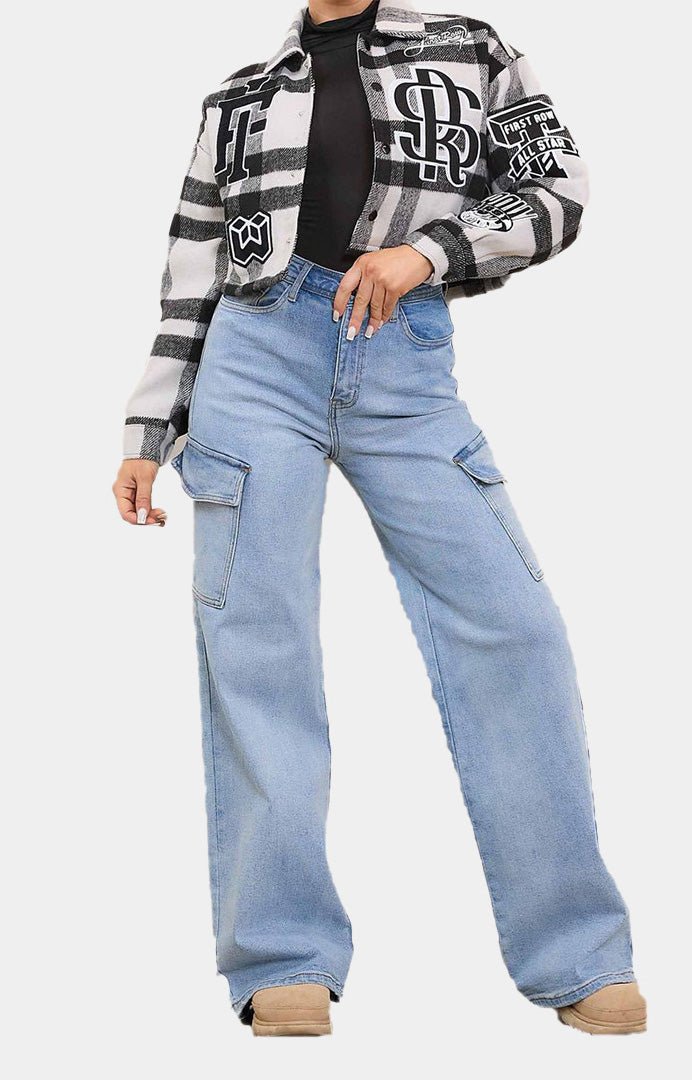 First Row - All Over Logo Multi Patches Shacket