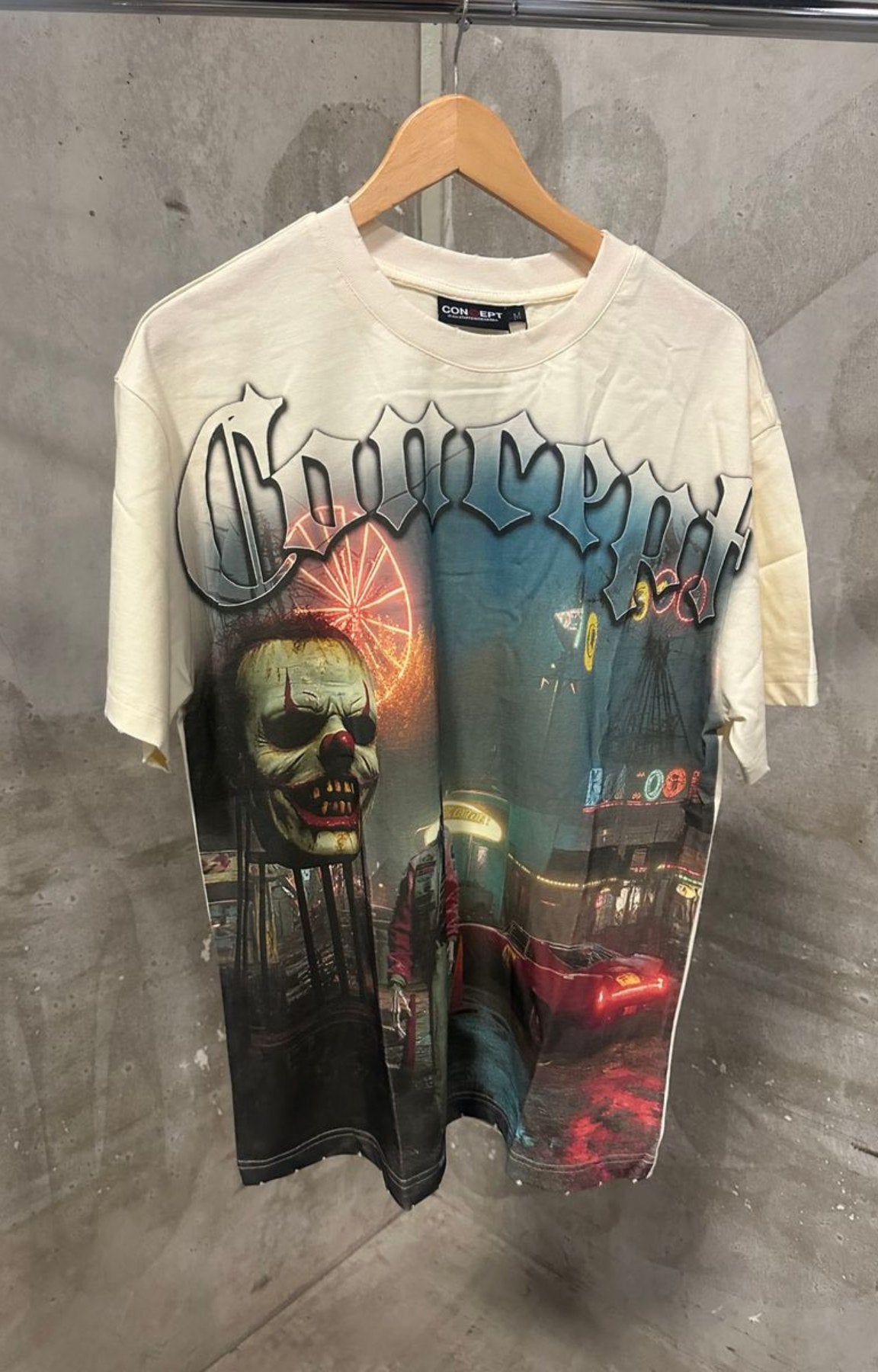 Concept Carnival Tee Cream – Styled Streetwear Look.