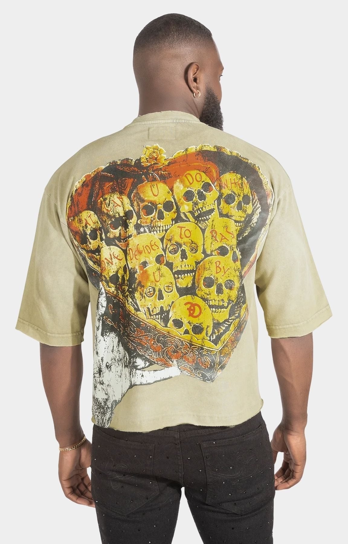 Back view of FROST Hopeless Cropped Tee showing boxy cropped fit.