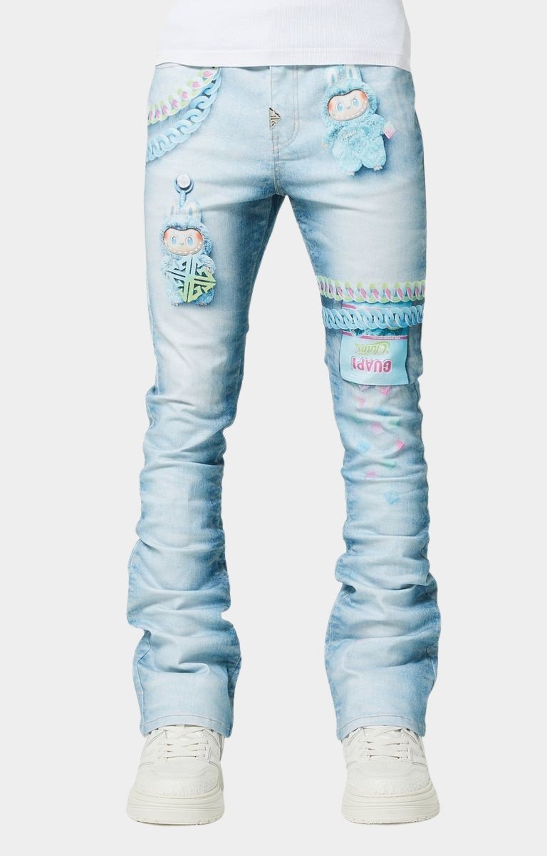 Guapi Aqua Blue Candy Riot Denim V2 | Limited Edition Stacked Jeans