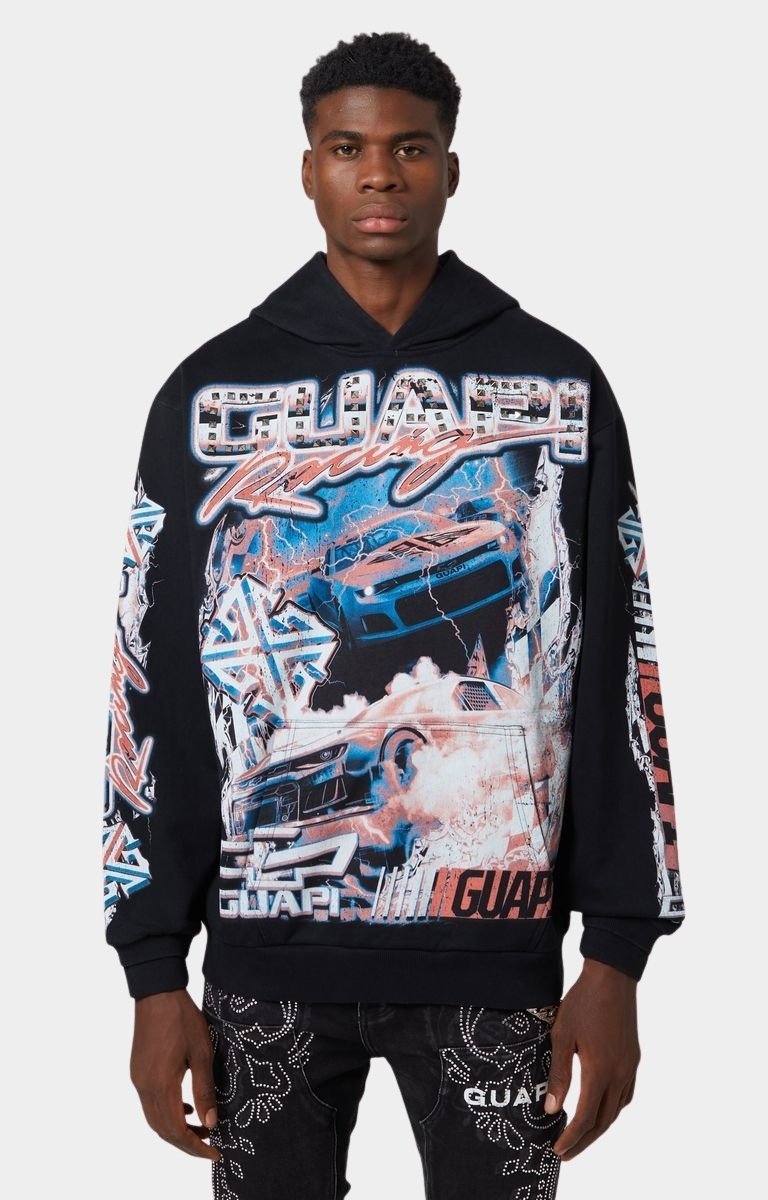 Guapi Black Nitro Drift Hoodie V1 | Racing Streetwear Hoodie