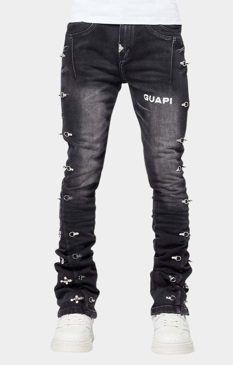 Guapi Obsidian Black Lockdown Hardware Denim | High Street Brands Co.